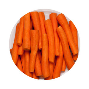 Bearbeitetes Gemüse / Karotten, ganze