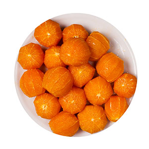 Bearbeitetes Obst / Orangen, geschält